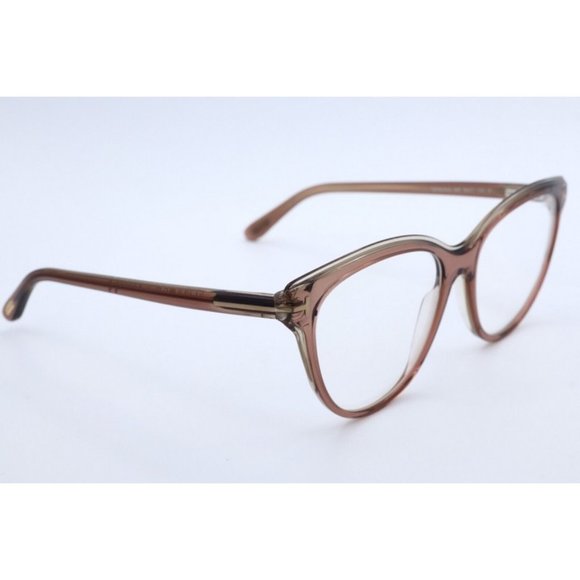 New Tom Ford TF 5618-B 045 Cat Eye Trans Brown Eyeglasses Clear Lenses 54mm - Picture 3 of 6